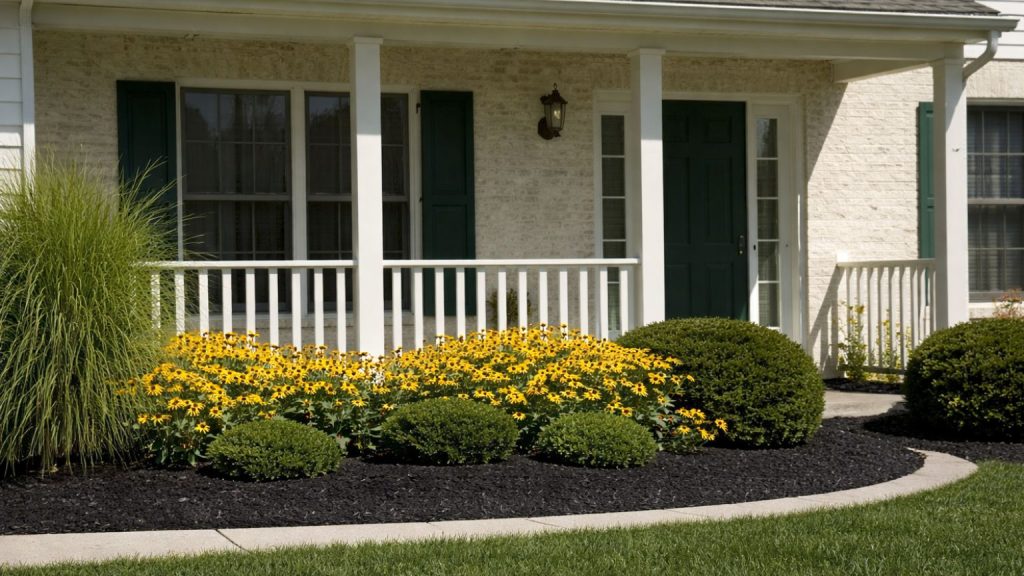 Black-eyed Susans in a landscape bed.